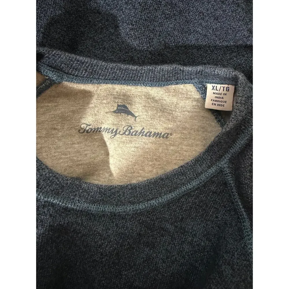 Tommy Bahama Men’s XL Blue Heathered Crewneck Sweatshirt Marlin Logo
